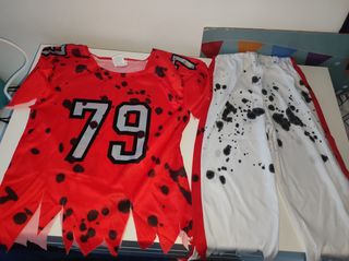 Disfraz zombi fútbol americano. 140cm