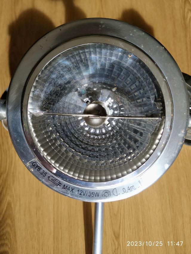 Lampara techo metal cromo