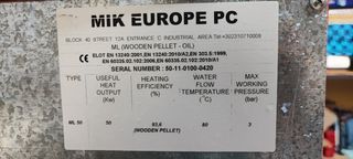 Caldera completa pellet 50kw sin extrena