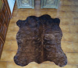 Alfombra piel de vaca brindle pelo natural
