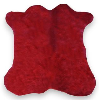 Alfombra Piel De Vaca Estampado rojo