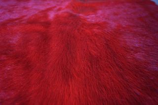 Alfombra Piel De Vaca Estampado rojo