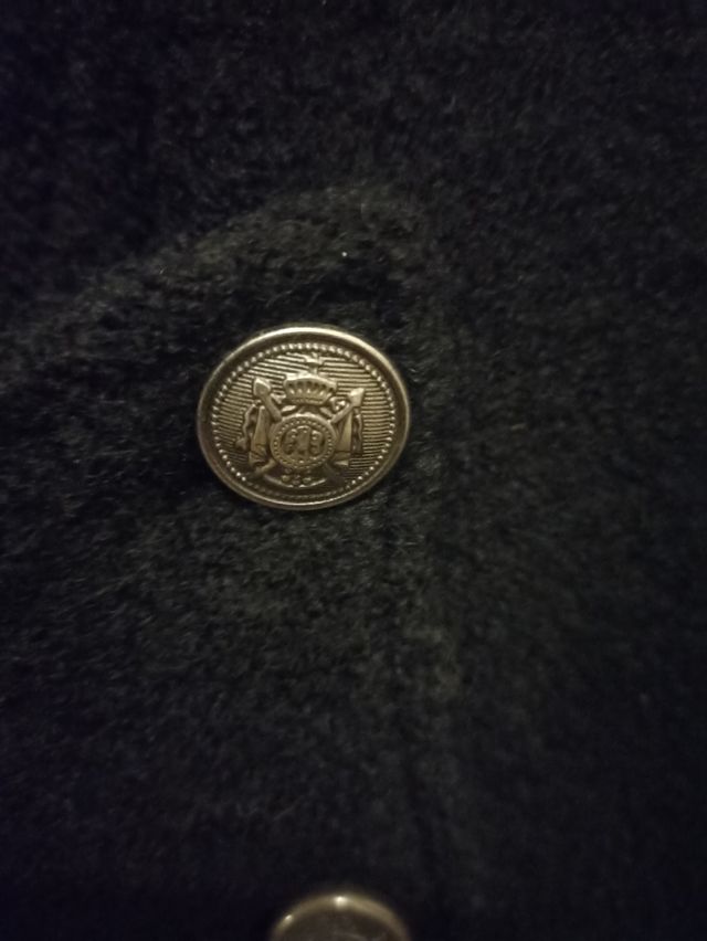 Abrigo corto de paño negro L