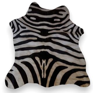 Alfombra Piel de Vaca estampado cebra 110 cm x 95