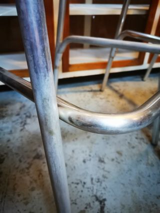 Taburetes. sillas altas. aluminio vintage