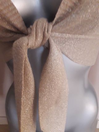 Rebeca dorada fiesta corta