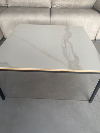 MESA CENTRO PROCELANICO HIERRO