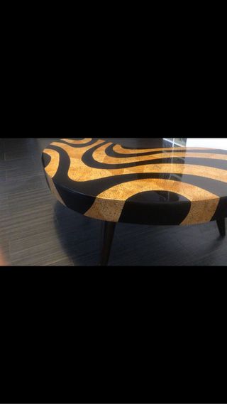 Mesa años 60/70 “Print Zebra” (riñón-mosaico)