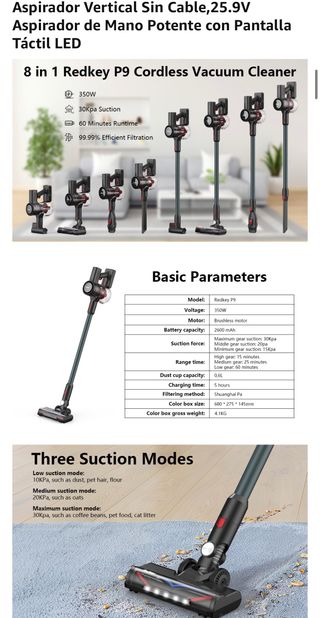 Aspirador Escoba 350W 30Kpa · Nuevo a estrenar