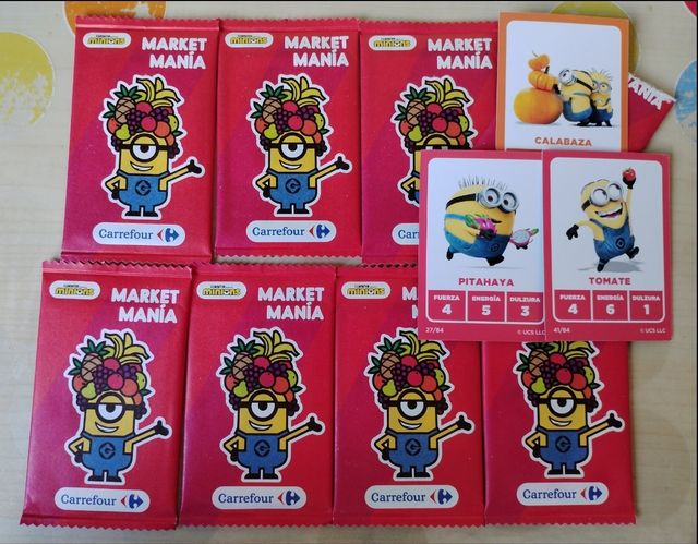 Cromos Minions Market Mania Carrefour para niño/a