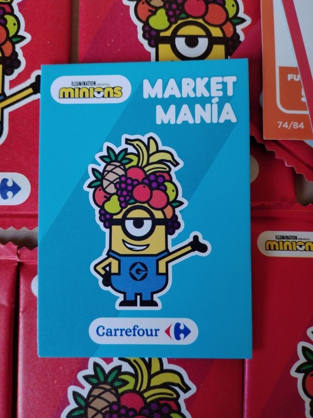 Cromos Minions Market Mania Carrefour para niño/a