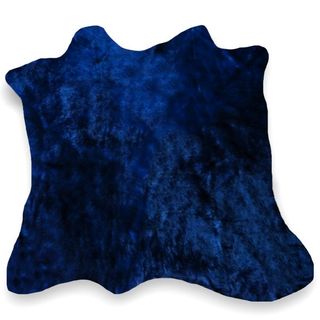 Alfombra Piel De Vaca Estampado AZUL