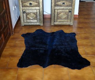 Alfombra Piel De Vaca Estampado AZUL