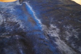 Alfombra Piel De Vaca Estampado AZUL