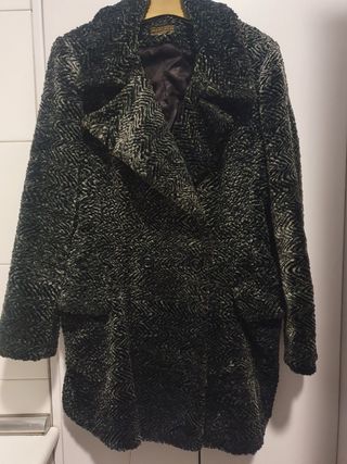 Chaquetón pelo efecto astracán 