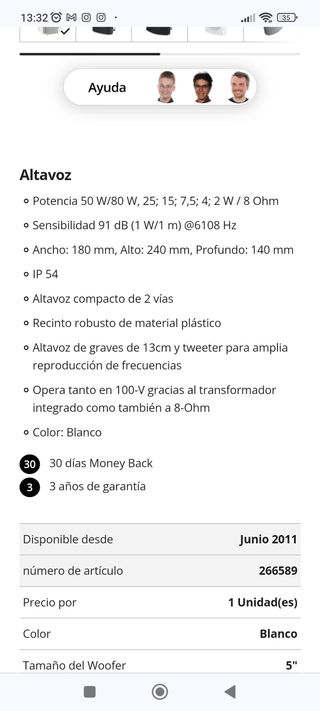 Lote 10 altavoces pasivos