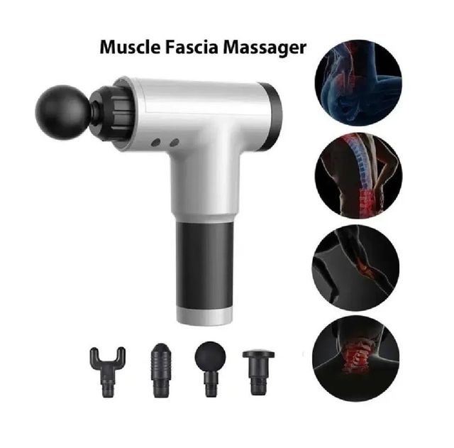 Pistola de masaje profesional 4 cabezales ✅📦