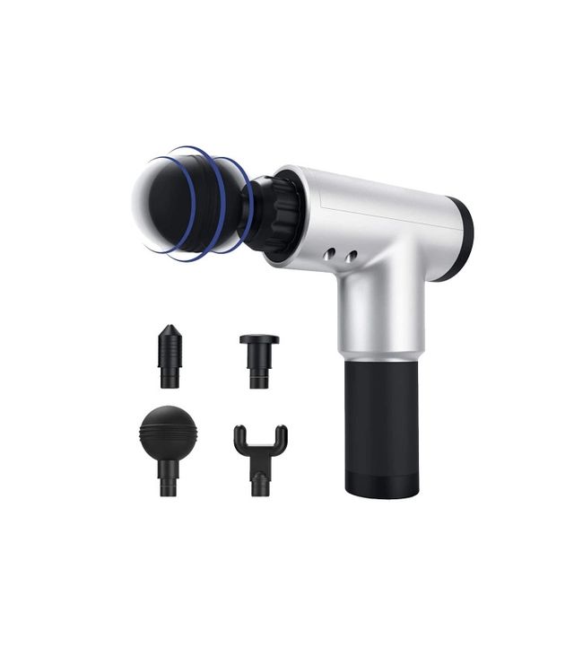 Pistola de masaje profesional 4 cabezales ✅📦