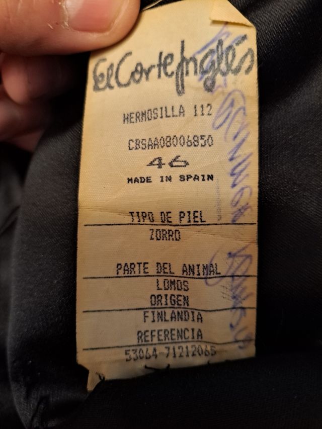 Abrigo zorro plateado finlandes