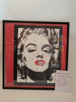 Cornice legno colore nero lucido con disegno