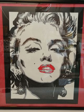 Cornice legno colore nero lucido con disegno