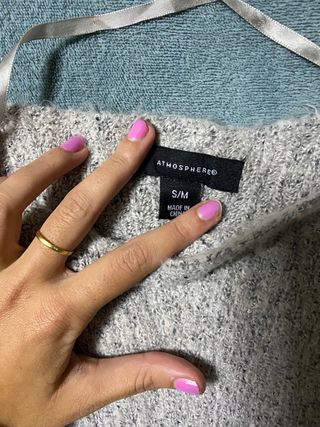 jersey gris oversized de manga corta