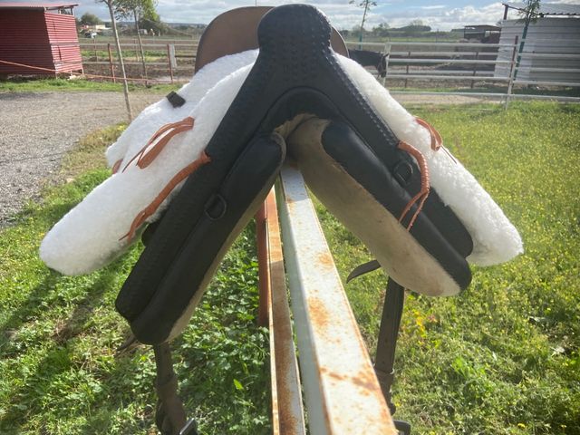 Silla VAQUERA MIXTA zalea NATURAL sin estrenar