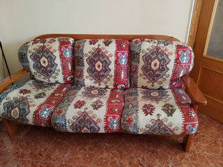 SOFA 3 PLAZAS MADERA MACIZA