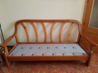 SOFA 3 PLAZAS MADERA MACIZA