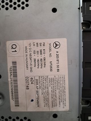 Radio cargador CD mercedes c w203 