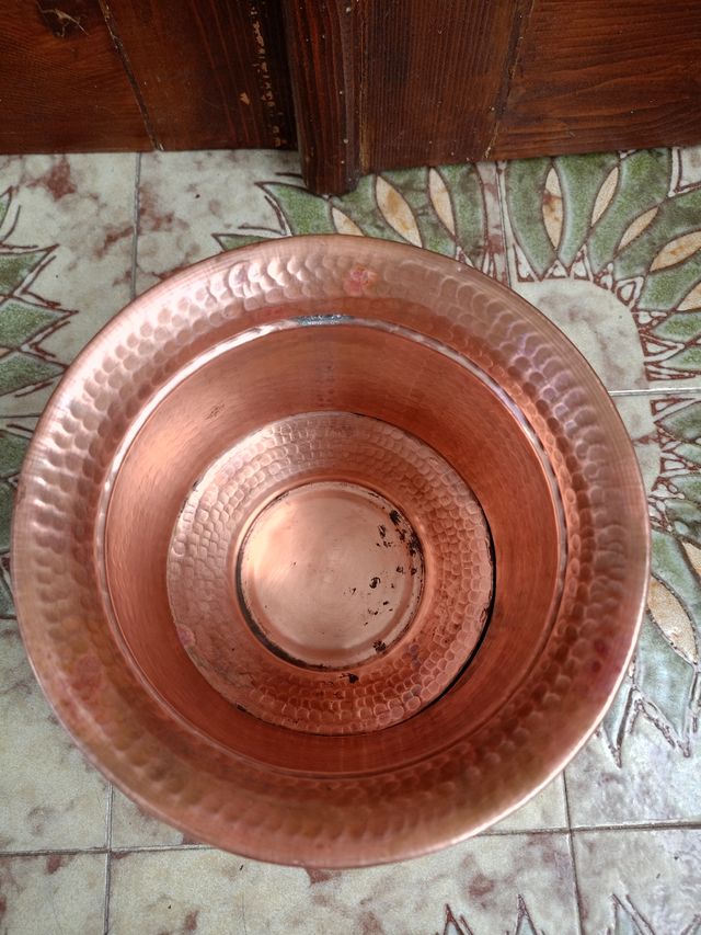 Vaso vintage anni 80 in rame