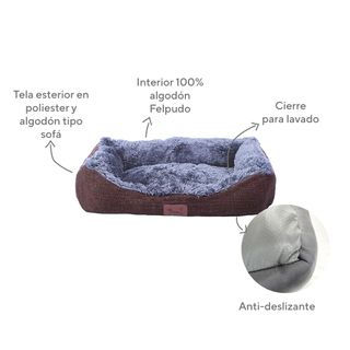 Cuna Felpa Para Perros y Gatos 52x41x17 cm