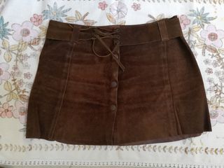 Minigonna vintage camoscio 