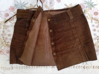 Minigonna vintage camoscio 
