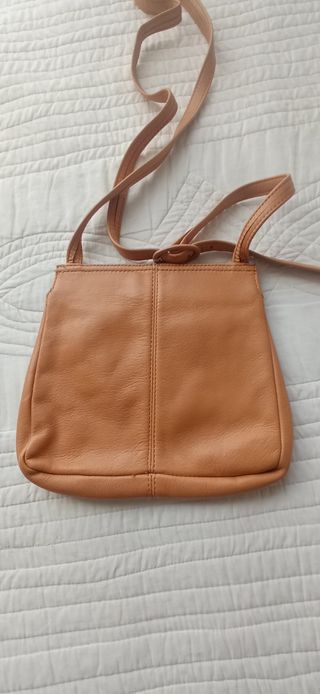 Bolso Vicosta piel color camel pequeño 