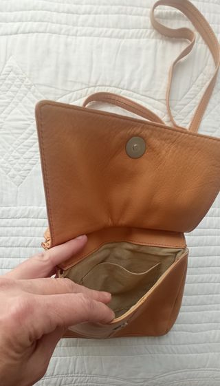 Bolso Vicosta piel color camel pequeño 