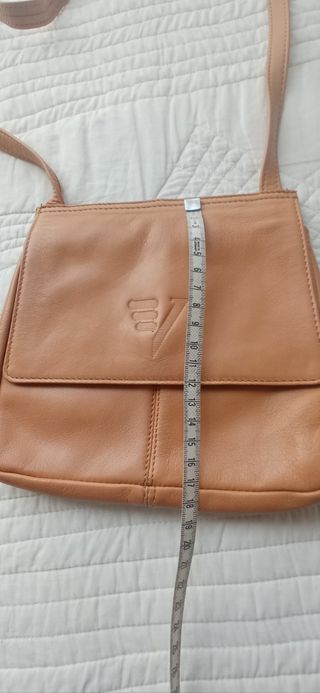 Bolso Vicosta piel color camel pequeño 