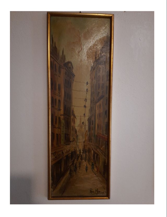 Coppia quadri Paul Marquet, vie di Milano.