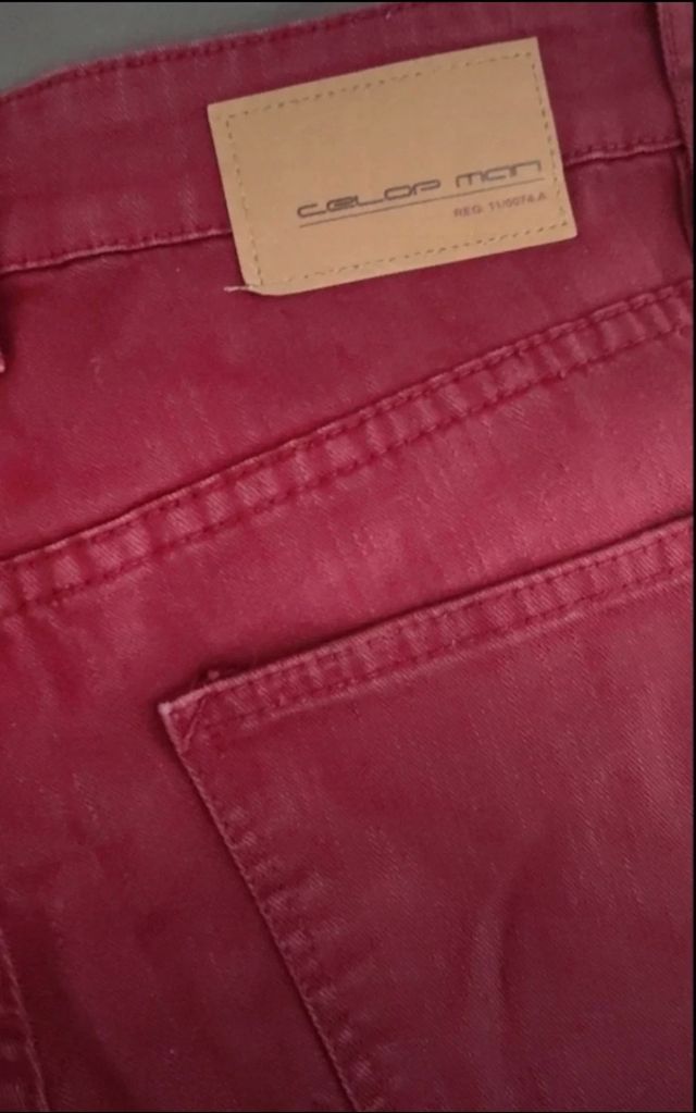 Vaquero burdeos celopman talla 40