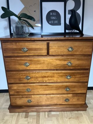 Cómoda vintage madera maciza