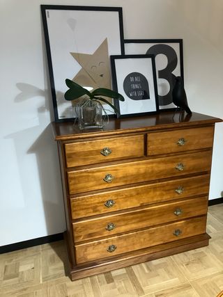 Cómoda vintage madera maciza