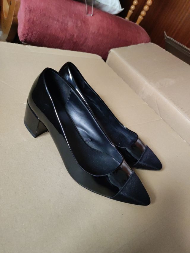 Zapatos fiesta Zara 36 tacón 5 cms