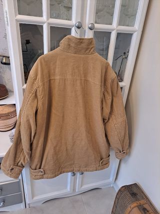 Cazadora de Pana Beige vintage retro Talla XL.