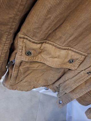 Cazadora de Pana Beige vintage retro Talla XL.