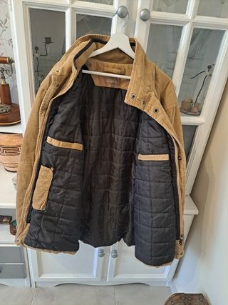 Cazadora de Pana Beige vintage retro Talla XL.