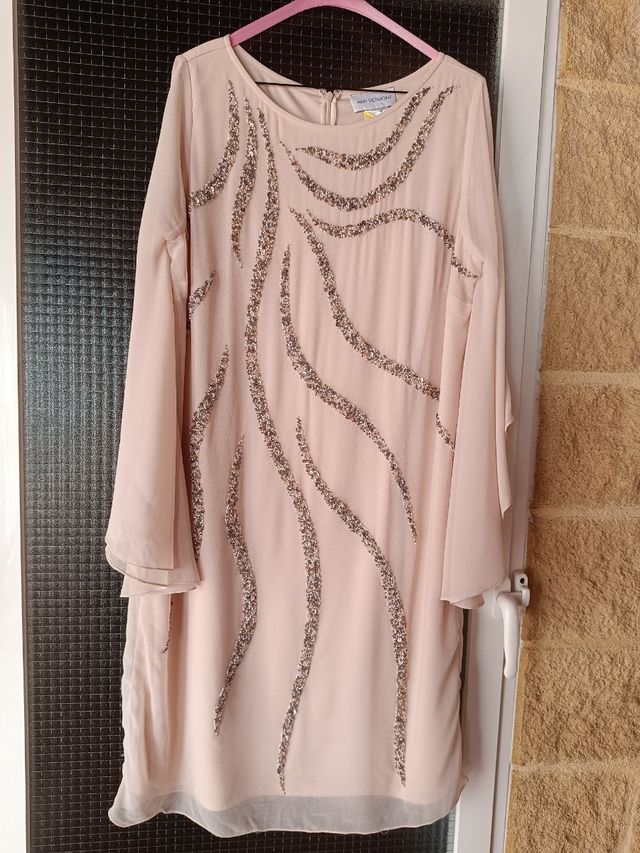 Vestido PEDRERÍA gasa talla 3XL/46