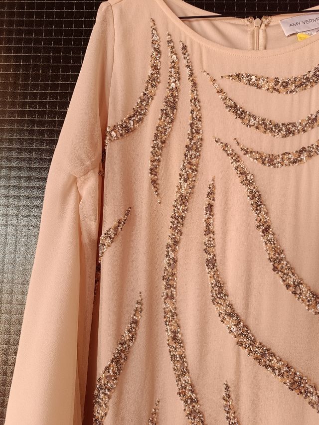 Vestido PEDRERÍA gasa talla 3XL/46