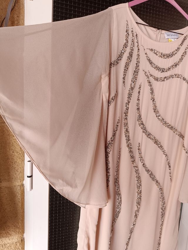 Vestido PEDRERÍA gasa talla 3XL/46