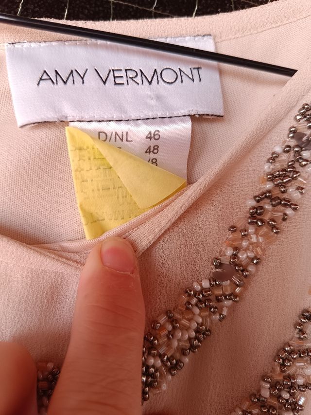 Vestido PEDRERÍA gasa talla 3XL/46