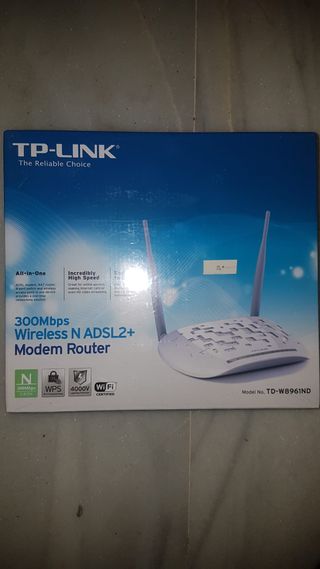 Tp link router ADSL +2 wireless 300MBp